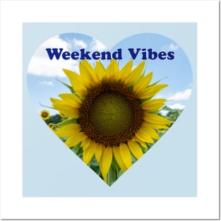 Weekend Vibes Sunflower Posters and Art